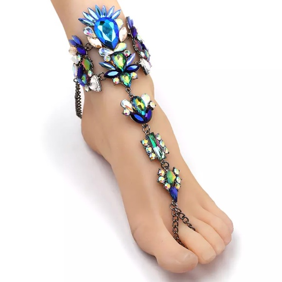 🏷SALE // LAST 1️⃣//BLUE CRYSTAL FOOT/ARM JEWELRY - Picture 2 of 5
